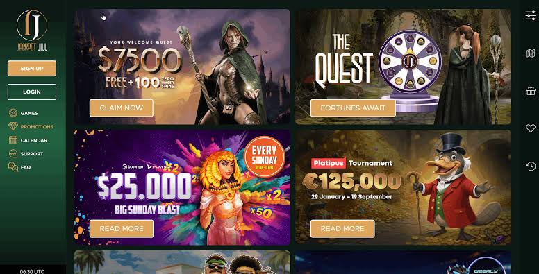 Jackpot Jill Casino live dealer section screenshot