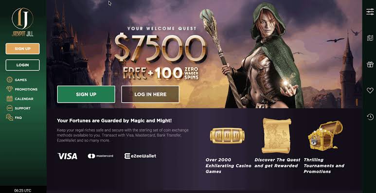 Jackpot Jill Casino promotions page screenshot